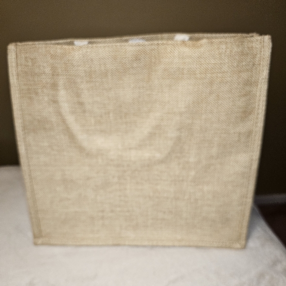 Hello Weekend Burlap Tote Bag NEW - Picture 3 of 4